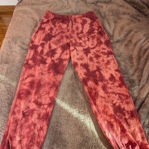 Old Navy Dark Pink Tie Dye Women's Sweatpants - Size Medium